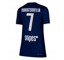 Paris Saint-Germain Khvicha Kvaratskhelia #7 Koszulka Podstawowa damskie 2025-26 Krótki Rękaw